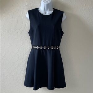 Elizabeth and James Navy blue Dress with Silver Accents